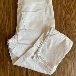 Mid-Rise White Skinny Jeans 10/30R
